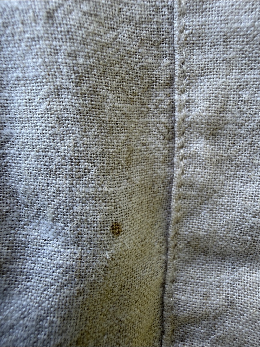 Old Navy Beige Linen-Blend Button Down Shirt - Picture 3 of 10